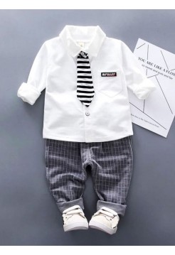 Детский костюм для малыша штаны + рубашка + галстук